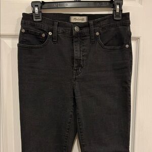 Madewell Cali Demi Boot Black Jeans, 26